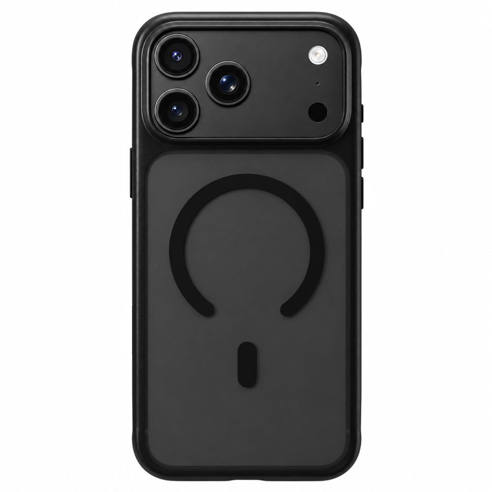 Custodia MagSafe per Apple iPhone 18 Pro Max / 17 Pro Max, Blueo, delicata sulla pelle e antiurto, nera satinata