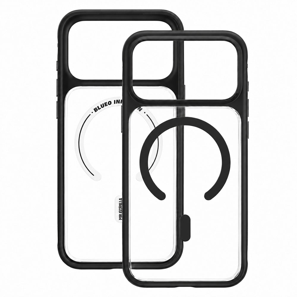 Custodia MagSafe per Apple iPhone 18 Pro Max / 17 Pro Max, Blueo, delicata sulla pelle e antiurto, nera satinata