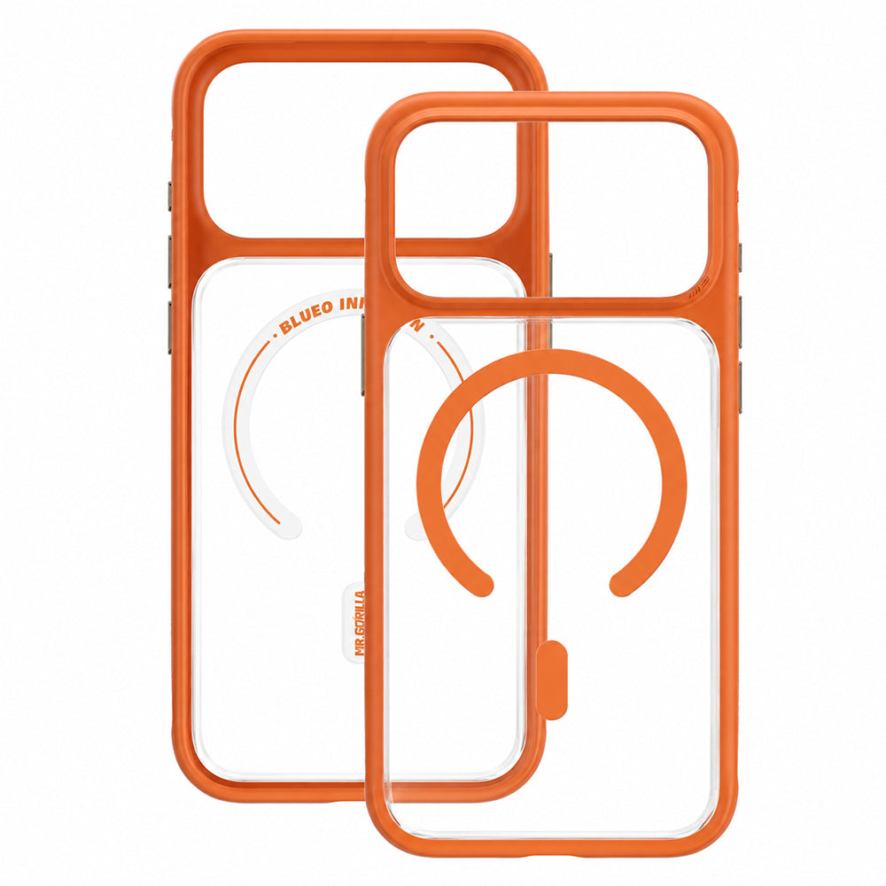 Custodia MagSafe per Apple iPhone 18 Pro Max / 17 Pro Max, Blueo, delicata sulla pelle e antiurto, arancione satinato