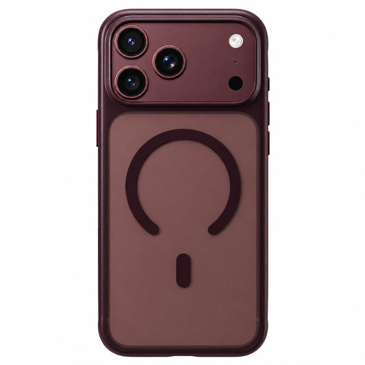 Custodia MagSafe per Apple iPhone 18 Pro Max / 17 Pro Max, Blueo, delicata sulla pelle e antiurto, bordeaux satinato