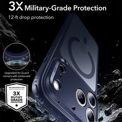 Custodia MagSafe per Apple iPhone 18 Pro Max / 17 Pro Max, ESR, Classic Hybrid, Blu Satinato