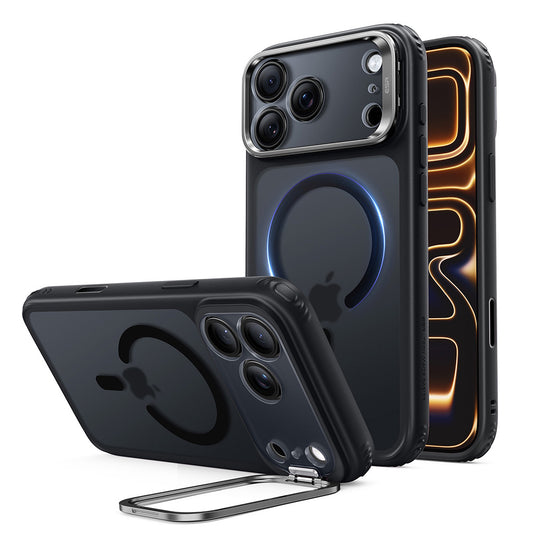 Custodia MagSafe per Apple iPhone 18 Pro Max / 17 Pro Max, ESR, Classic Hybrid Kickstand, Nera Satinata