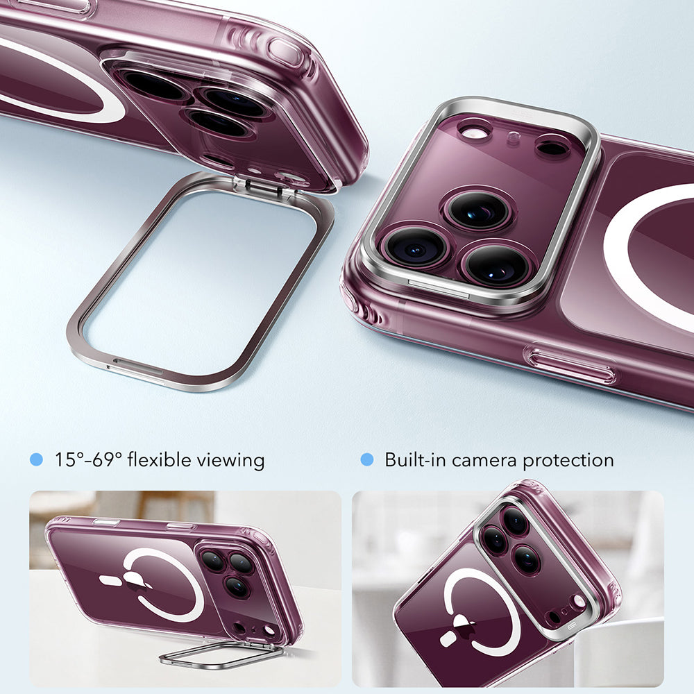 Custodia MagSafe per Apple iPhone 18 Pro Max / 17 Pro Max, ESR, Classic Hybrid Kickstand, Trasparente