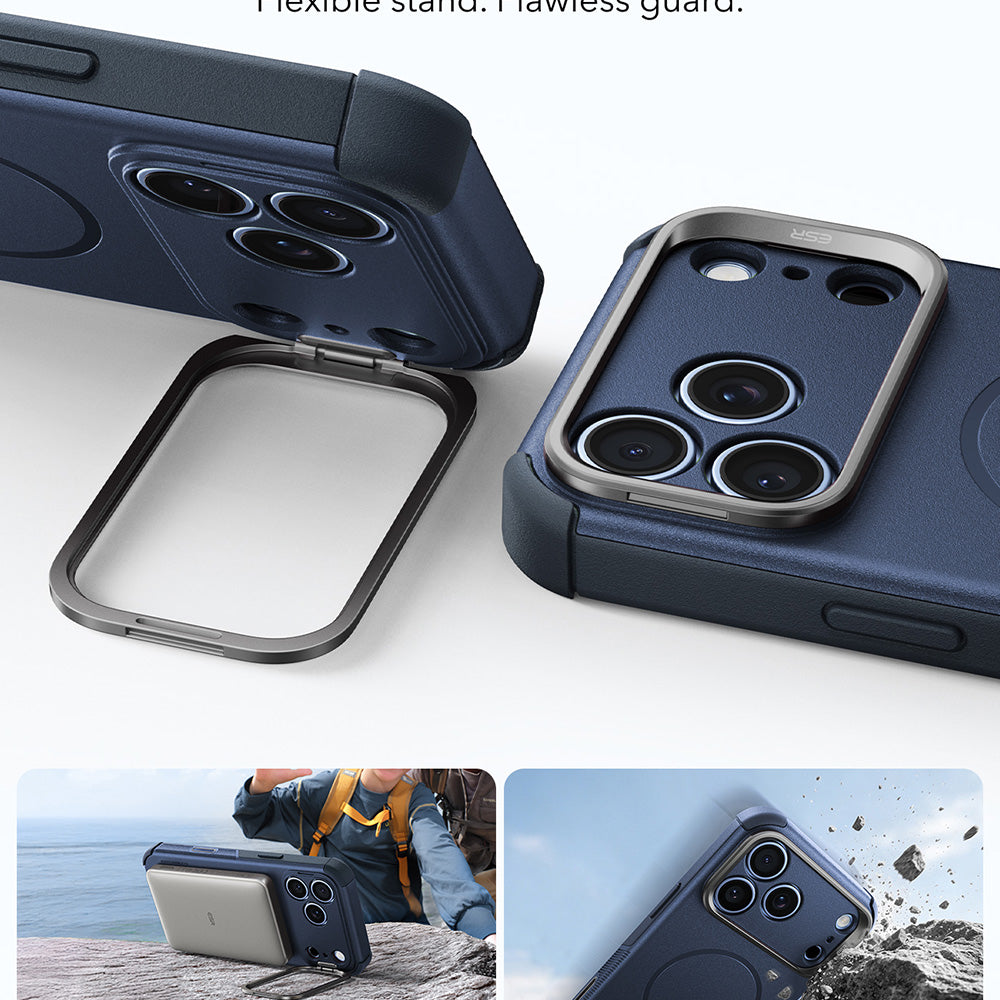Custodia MagSafe per Apple iPhone 18 Pro Max / 17 Pro Max, ESR, Cyber Armor Kickstand, Blu