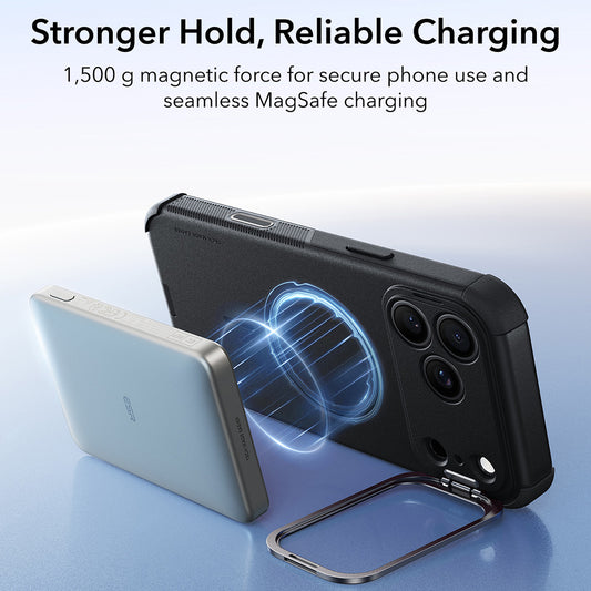 Custodia MagSafe per Apple iPhone 18 Pro Max / 17 Pro Max, ESR, Cyber Armor Kickstand, Nera
