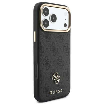 Custodia MagSafe per Apple iPhone 18 Pro Max / 17 Pro Max, Guess, 4G Cardslot & Big Strap, nera