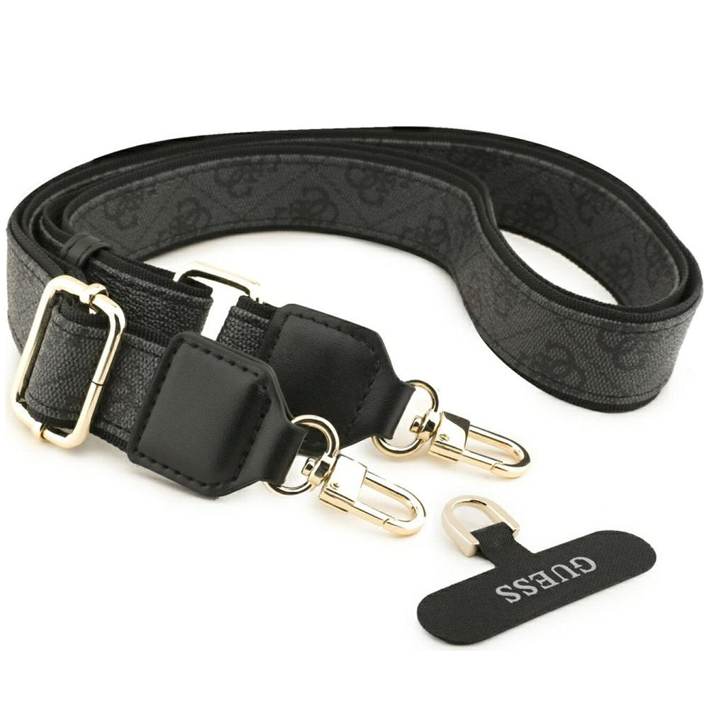 Custodia MagSafe per Apple iPhone 18 Pro Max / 17 Pro Max, Guess, 4G Cardslot & Big Strap, nera