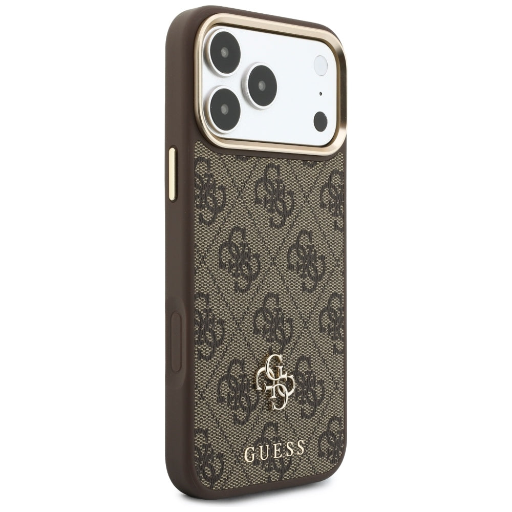 Custodia MagSafe per Apple iPhone 18 Pro Max / 17 Pro Max, Guess, 4G Cardslot, Marrone