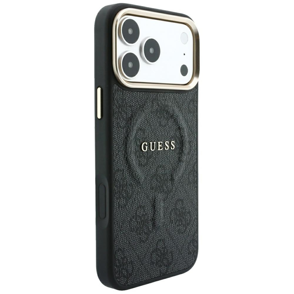 Custodia MagSafe per Apple iPhone 18 Pro Max / 17 Pro Max, Guess, 4G Embossed Classic, Nera