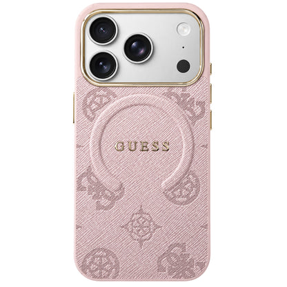 Custodia MagSafe per Apple iPhone 18 Pro Max / 17 Pro Max, Guess, 4G Anello Classico Logo in Rilievo, Rosa