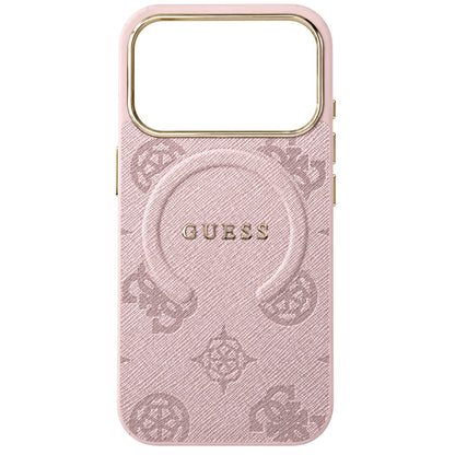 Custodia MagSafe per Apple iPhone 18 Pro Max / 17 Pro Max, Guess, 4G Anello Classico Logo in Rilievo, Rosa