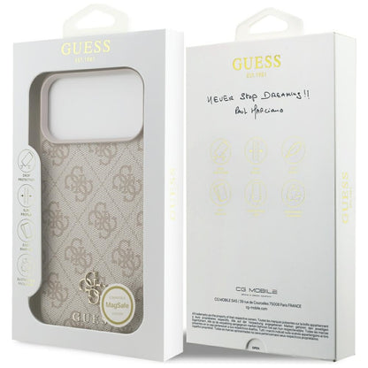 Custodia MagSafe per Apple iPhone 18 Pro Max / 17 Pro Max, Guess, 4G Small and Classic, Rosa