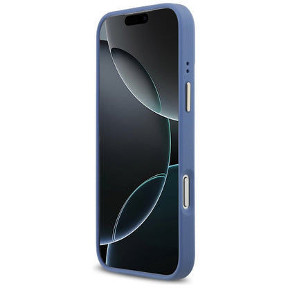 Custodia MagSafe per Apple iPhone 18 Pro Max / 17 Pro Max, Guess, 4G Strass Logo, blu