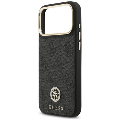 Custodia MagSafe per Apple iPhone 18 Pro Max / 17 Pro Max, Guess, logo 4G con strass, nera