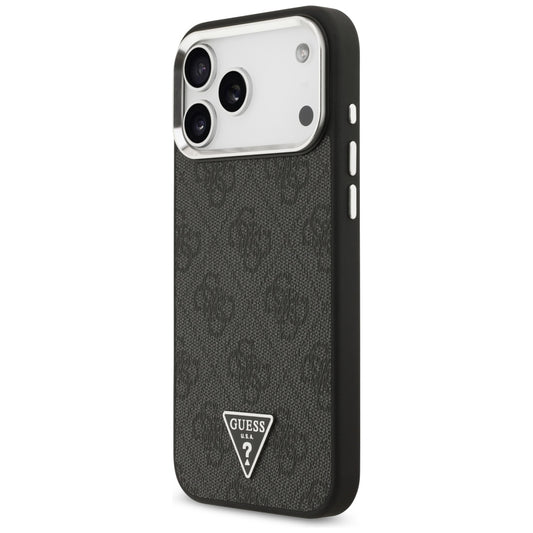 Custodia MagSafe per Apple iPhone 18 Pro Max / 17 Pro Max, Guess, Logo Triangolo 4G, Nera