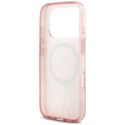 Custodia MagSafe per Apple iPhone 18 Pro Max / 17 Pro Max, Guess, IML Flower & Tonal Circle, rosa