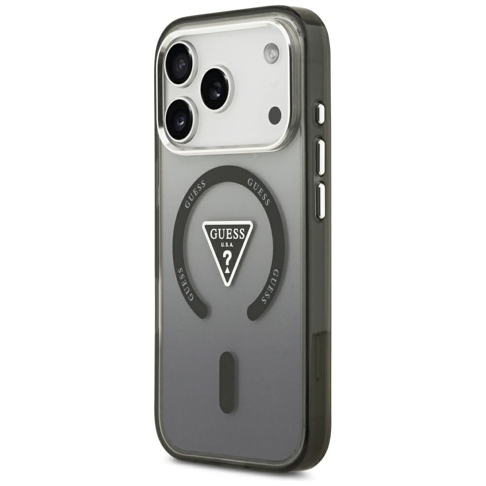 Custodia MagSafe per Apple iPhone 18 Pro Max / 17 Pro Max, Guess, IML Gradient Triangle Logo, nera