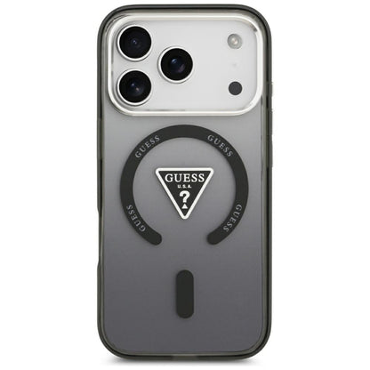 Custodia MagSafe per Apple iPhone 18 Pro Max / 17 Pro Max, Guess, IML Gradient Triangle Logo, nera