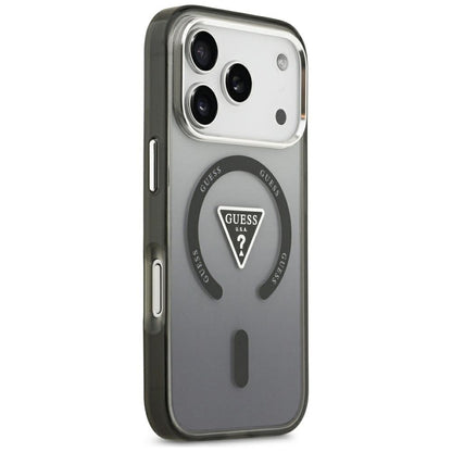 Custodia MagSafe per Apple iPhone 18 Pro Max / 17 Pro Max, Guess, IML Gradient Triangle Logo, nera