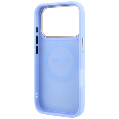 Custodia MagSafe per Apple iPhone 18 Pro Max / 17 Pro Max, Guess, Peony 4G Small Logo, Blu