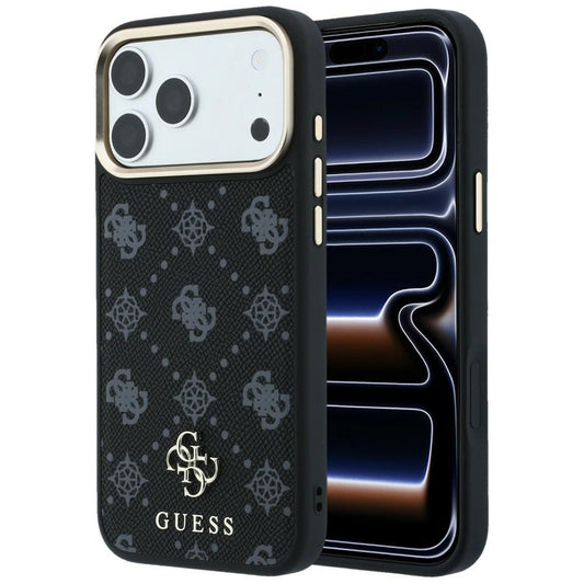 Custodia MagSafe per Apple iPhone 18 Pro Max / 17 Pro Max, Guess, Peony 4G Small Logo, Nera