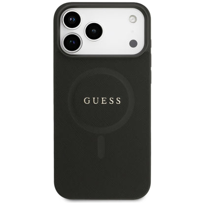 Custodia MagSafe per Apple iPhone 18 Pro Max / 17 Pro Max, Guess, Saffiano, Nera
