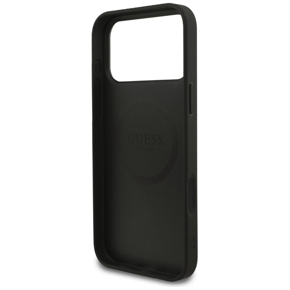 Custodia MagSafe per Apple iPhone 18 Pro Max / 17 Pro Max, Guess, Saffiano, Nera