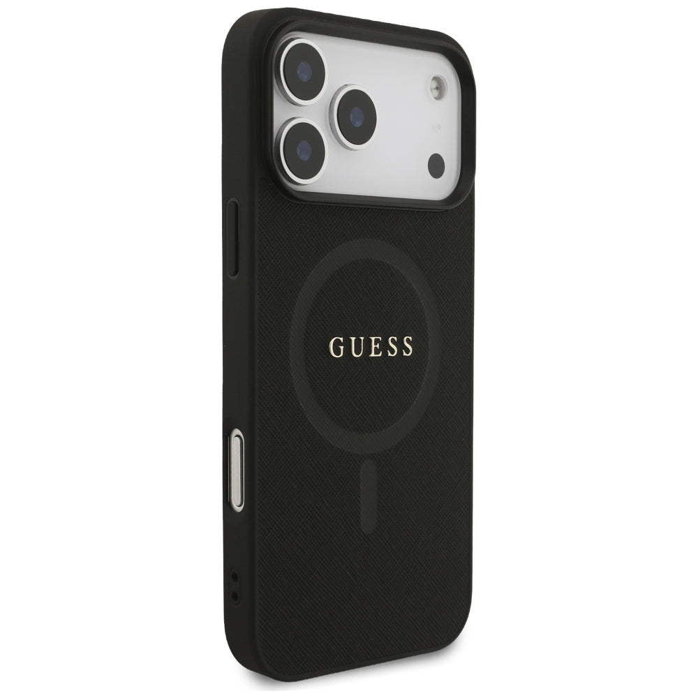 Custodia MagSafe per Apple iPhone 18 Pro Max / 17 Pro Max, Guess, Saffiano, Nera