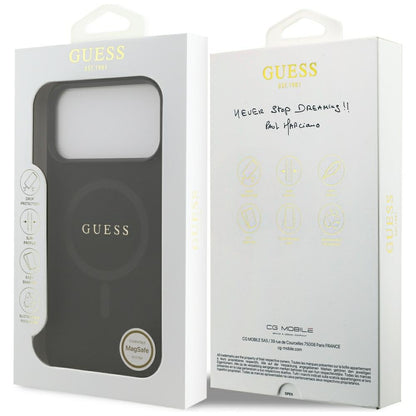 Custodia MagSafe per Apple iPhone 18 Pro Max / 17 Pro Max, Guess, Saffiano, Nera