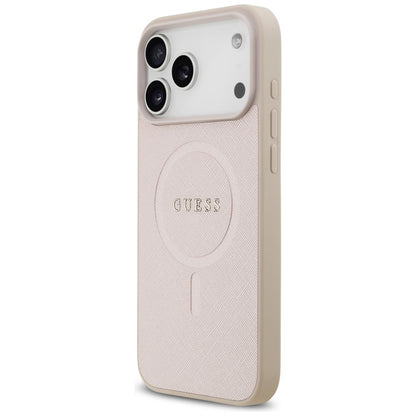 Custodia MagSafe per Apple iPhone 18 Pro Max / 17 Pro Max, Guess, Saffiano, Rosa