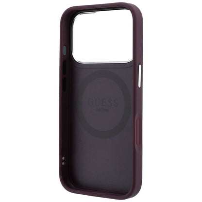 Custodia MagSafe per Apple iPhone 18 Pro Max / 17 Pro Max, Guess, Triangle Logo, bordeaux