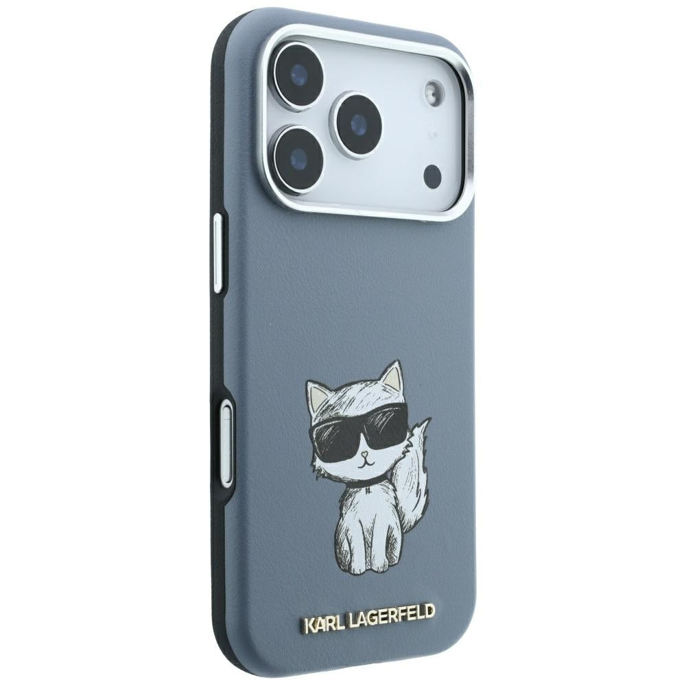 Custodia MagSafe per Apple iPhone 18 Pro Max / 17 Pro Max, Karl Lagerfeld, Choupette Sketch, Blu