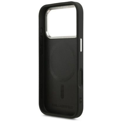 MagSafe Case for Apple iPhone 18 Pro Max / 17 Pro Max, Karl Lagerfeld, EMB. Ring Karl RSG Logo, Black