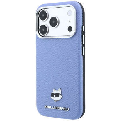 Custodia MagSafe per Apple iPhone 18 Pro Max / 17 Pro Max, Karl Lagerfeld, Grained Choupette Head, Bleu