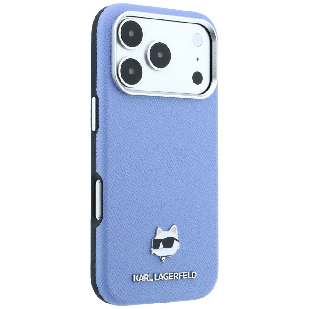 Custodia MagSafe per Apple iPhone 18 Pro Max / 17 Pro Max, Karl Lagerfeld, Grained Choupette Head, Bleu