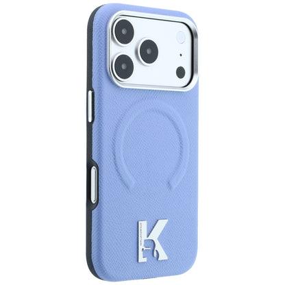 Custodia MagSafe per Apple iPhone 18 Pro Max / 17 Pro Max, Karl Lagerfeld, Grained Embossed Ring, Blu