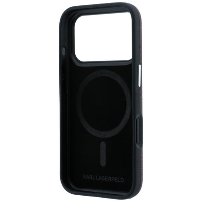 Custodia MagSafe per Apple iPhone 18 Pro Max / 17 Pro Max, Karl Lagerfeld, Grained Embossed Ring, Vinaccia