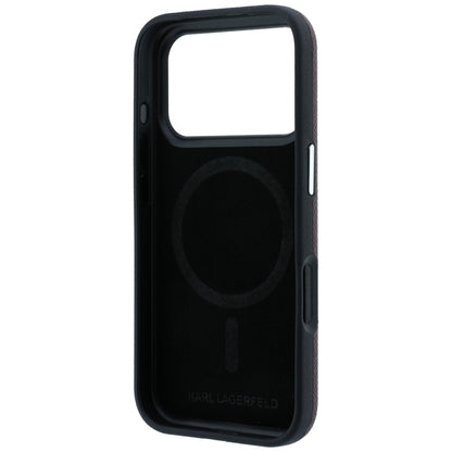 Custodia MagSafe per Apple iPhone 18 Pro Max / 17 Pro Max, Karl Lagerfeld, Metallo Testa Karl Grana, Vinaccia