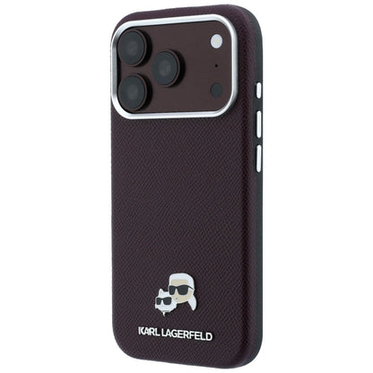 Custodia MagSafe per Apple iPhone 18 Pro Max / 17 Pro Max, Karl Lagerfeld, Grained KC Heads, Vinaccia