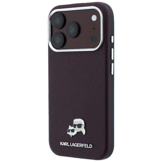 Custodia MagSafe per Apple iPhone 18 Pro Max / 17 Pro Max, Karl Lagerfeld, Grained KC Heads, Vinaccia