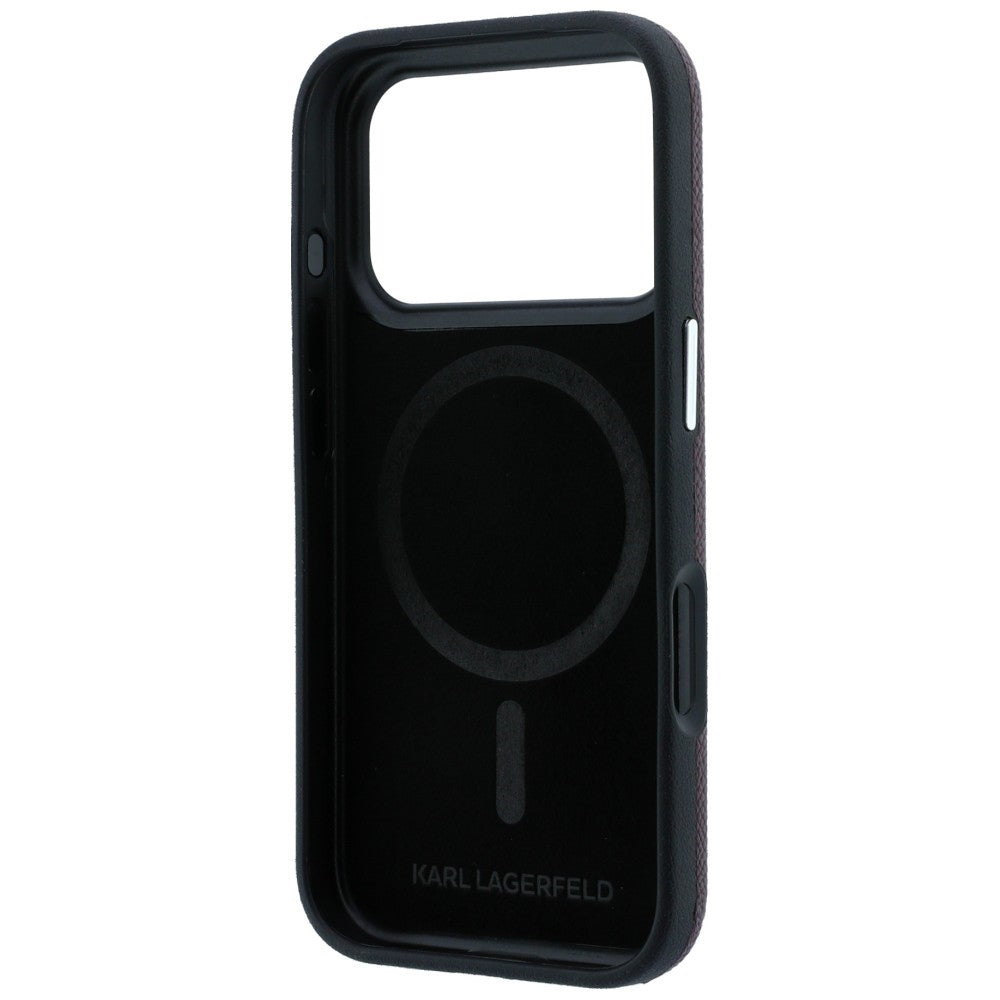 Custodia MagSafe per Apple iPhone 18 Pro Max / 17 Pro Max, Karl Lagerfeld, Grained KC Heads, Vinaccia