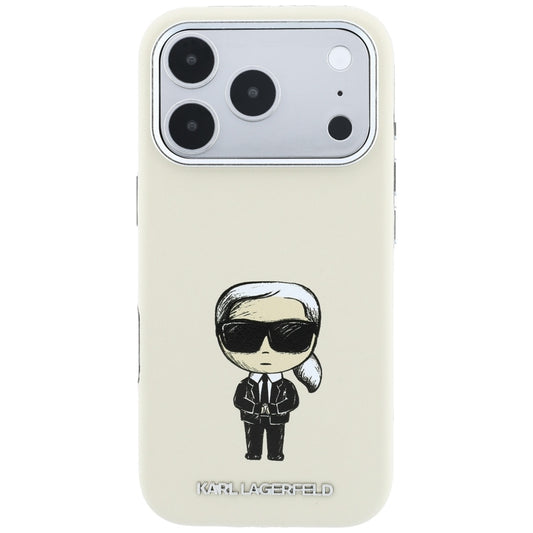 Custodia MagSafe per Apple iPhone 18 Pro Max / 17 Pro Max, Karl Lagerfeld, Ikonik Sketch, Beige