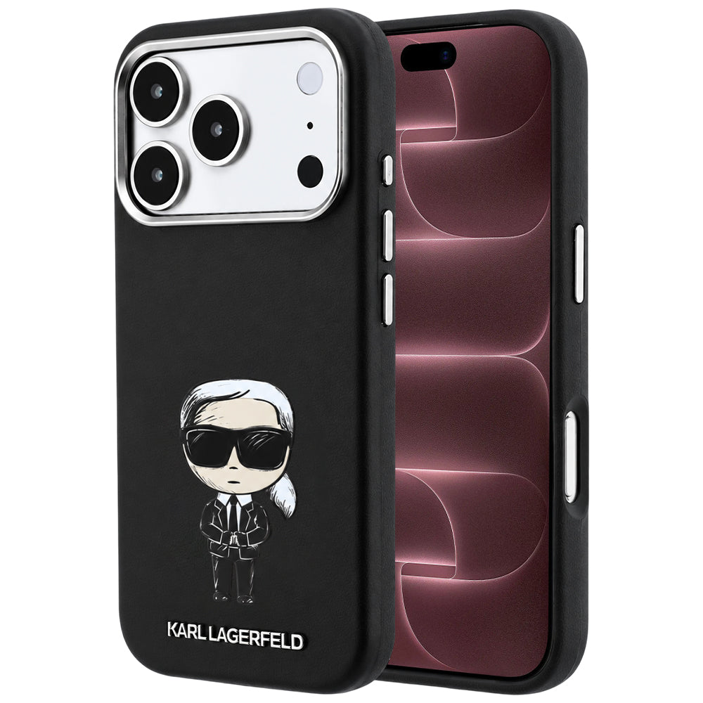 Custodia MagSafe per Apple iPhone 18 Pro Max / 17 Pro Max, Karl Lagerfeld, Ikonik Sketch, Nera