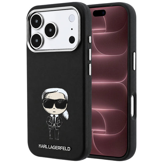 Custodia MagSafe per Apple iPhone 18 Pro Max / 17 Pro Max, Karl Lagerfeld, Ikonik Sketch, Nera