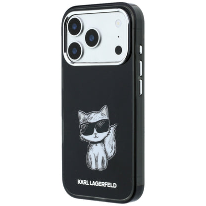MagSafe Case for Apple iPhone 18 Pro Max / 17 Pro Max, Karl Lagerfeld, IML Choupette Body Sketch Print, Black