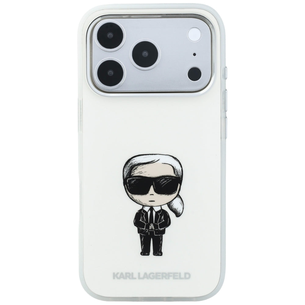 Custodia MagSafe per Apple iPhone 18 Pro Max / 17 Pro Max, Karl Lagerfeld, IML Ikonik Sketch Print, Beige