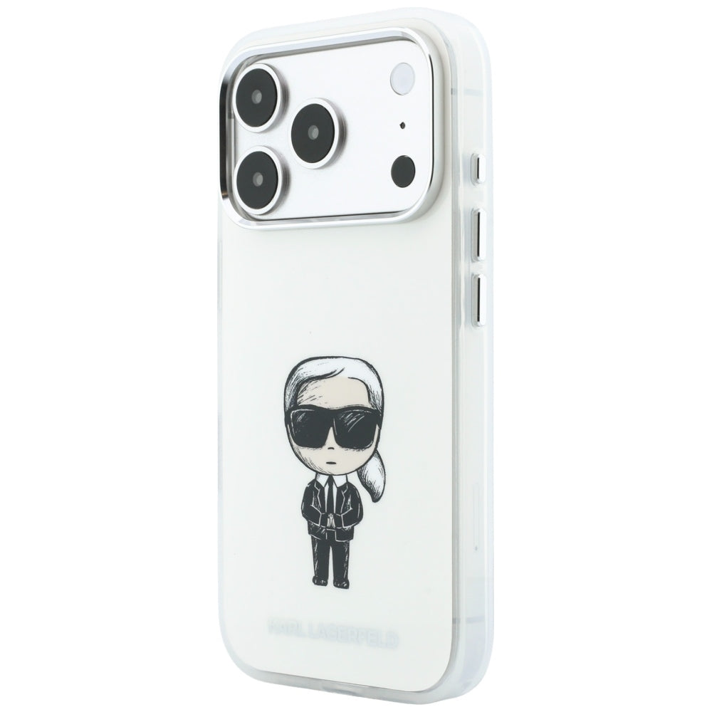 Custodia MagSafe per Apple iPhone 18 Pro Max / 17 Pro Max, Karl Lagerfeld, IML Ikonik Sketch Print, Beige