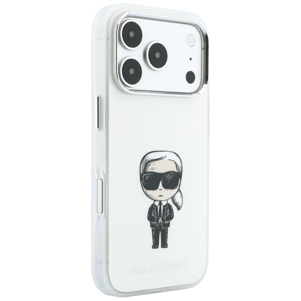 Custodia MagSafe per Apple iPhone 18 Pro Max / 17 Pro Max, Karl Lagerfeld, IML Ikonik Sketch Print, Beige