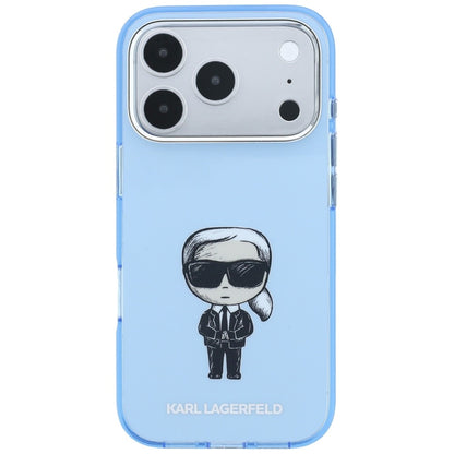 Custodia MagSafe per Apple iPhone 18 Pro Max / 17 Pro Max, Karl Lagerfeld, IML Ikonik Sketch Print, Blu