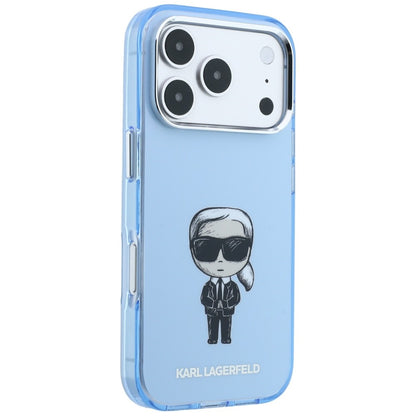 Custodia MagSafe per Apple iPhone 18 Pro Max / 17 Pro Max, Karl Lagerfeld, IML Ikonik Sketch Print, Blu